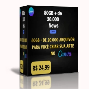 + de 20.000 Arquivos, 80GB de arte editáveis no canva para s - Outros