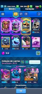 conta clash royale arena 18 upada