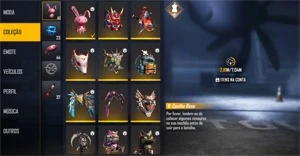 CONTA COM 6 CAMISAS DE MESTRE MUITOS PASSES E ETC - Free Fire