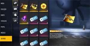 CONTA COM 6 CAMISAS DE MESTRE MUITOS PASSES E ETC - Free Fire