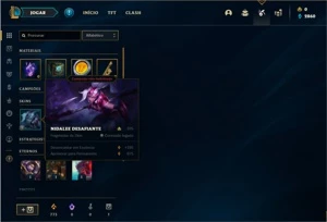 Conta unranked com 48 Champs e 12 Skins - League of Legends LOL