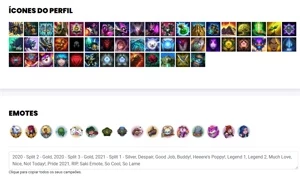 Conta unranked com 48 Champs e 12 Skins - League of Legends LOL