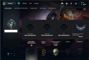 Conta unranked com 48 Champs e 12 Skins - League of Legends LOL