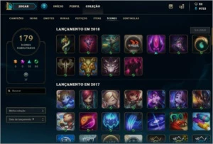 CONTA PLATINA 1 TODOS CAMPEÕES 158 SKINS! - League of Legends LOL
