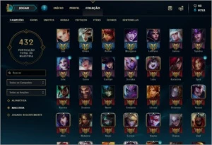 CONTA PLATINA 1 TODOS CAMPEÕES 158 SKINS! - League of Legends LOL