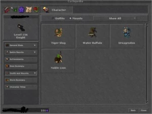 EK 156 e MS 162 - XANDEBRA mesma ACC. FERUMBRAS DUMMY NA ACC - Tibia