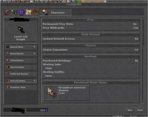 EK 156 e MS 162 - XANDEBRA mesma ACC. FERUMBRAS DUMMY NA ACC - Tibia
