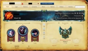 Vendo Conta Platina V - League of Legends LOL