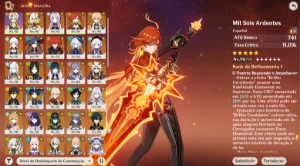 Conta Genshin Impact Ar60 AyakaC5 Biss + 30 Personagens 5*