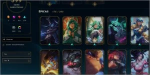 Conta LOL - PLATINA 1 - 599 SKINS - League of Legends