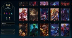 Conta LOL - PLATINA 1 - 599 SKINS - League of Legends