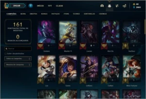 CONTA OURO 3 COM 48 SKINS E 57 CHAMPS - League of Legends LOL