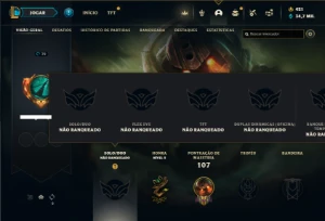 Unranked com 62 Champs e 88 Skins ( MAIN SUP ) - League of Legends LOL