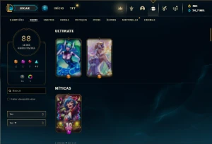 Unranked com 62 Champs e 88 Skins ( MAIN SUP ) - League of Legends LOL