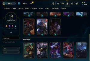 Conta Unranked com 40 Champs e 14 Skins ( MAIN TOP / JG ) - League of Legends LOL