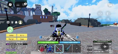 Conta LV max,Raça v4 shark e cyborg - Roblox