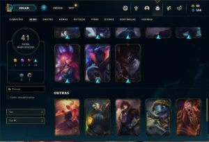 Conta Platina 3 com 70 Champs e 41 Skins - League of Legends LOL