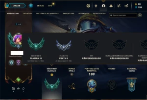 Conta Platina 3 com 70 Champs e 41 Skins - League of Legends LOL