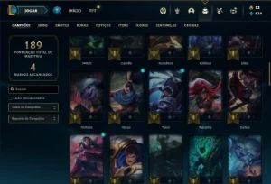 Conta Platina 3 com 70 Champs e 41 Skins - League of Legends LOL