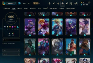 Conta League Of Legends - 400 Skins - Level 350+ - Platina LOL