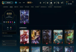 Conta League Of Legends - 400 Skins - Level 350+ - Platina LOL