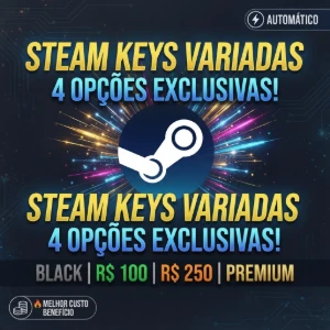 Steam Keys Variadas (Black, 100, 250 e Premium) - Entrega Au