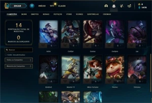 Conta prata 2  com 23 Champs e 5 Skins - League of Legends LOL