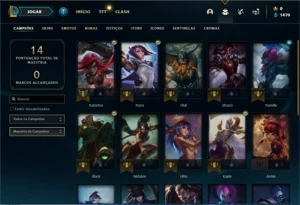 Conta prata 2  com 23 Champs e 5 Skins - League of Legends LOL