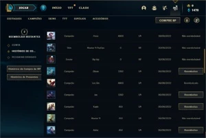 Conta prata 2  com 23 Champs e 5 Skins - League of Legends LOL