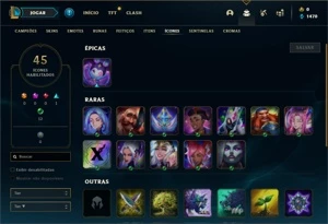 Conta prata 2  com 23 Champs e 5 Skins - League of Legends LOL