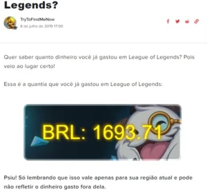 Conta de 2016 , platina - League of Legends LOL