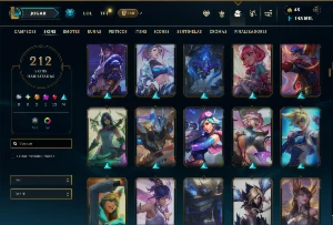 Conta Unranked com TODOS os Champs e 212 Skins (ADC / SUP) - League of Legends LOL
