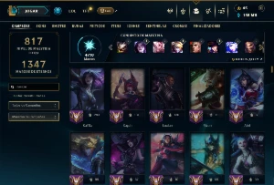 Conta Unranked com TODOS os Champs e 212 Skins (ADC / SUP) - League of Legends LOL