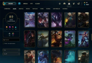 Conta ouro 2 com 110 Champs e 82 Skins + 7 Vitoriosas - League of Legends LOL