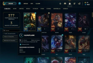 Conta ouro 2 com 110 Champs e 82 Skins + 7 Vitoriosas - League of Legends LOL