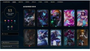 Conta LoL D4 - Todas as vitoriosas a partir da season 3 - League of Legends