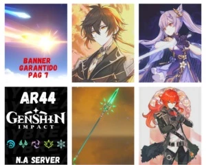 ZONG + Lança + KEQING + Diluc + BANNER GARANTIDO NA PAG - Genshin Impact
