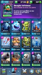 conta clash Royale nvl 11 +4000 troféus 337 gemas