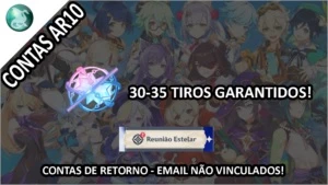 Contas Genshin - AR 10 Reroll - 30 A 35 TIROS GARANTIDOS! - Genshin Impact