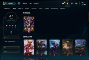 Conta prata 1 com 100 champs e 47 skins ( MONO JG ) - League of Legends LOL