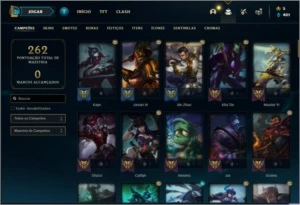 Conta prata 1 com 100 champs e 47 skins ( MONO JG ) - League of Legends LOL