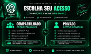 ChatGPT Plus 5.6 | GPT-5.6 | Chat GPT Premium | IA Pro |30D - Inteligência Artificial
