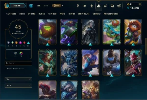 Prata 4 com 130 Champs e 45 Skins ( MONO JG ) - League of Legends LOL