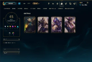 Prata 4 com 130 Champs e 45 Skins ( MONO JG ) - League of Legends LOL