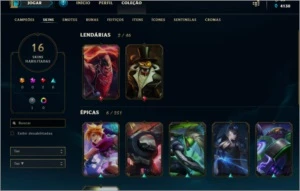 CONTA EM MD10 - PRATA IV, NIVEL 68 - 8/10 IN MD10 - League of Legends LOL