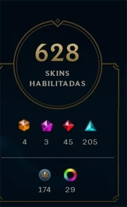 Conta lol season 3 (plat/dia em todas as seasons) 630 skins - League of Legends