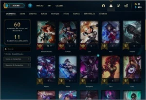 Conta League of Legends Unranked level44+4 skins habilitadas LOL