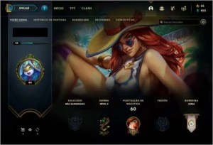 Conta League of Legends Unranked level44+4 skins habilitadas LOL