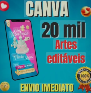 + de 20mil artes editáveis para o Canva - Serviços Digitais