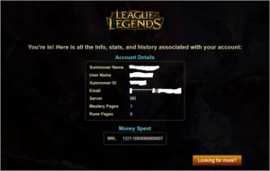 Conta League Of Legends LOL